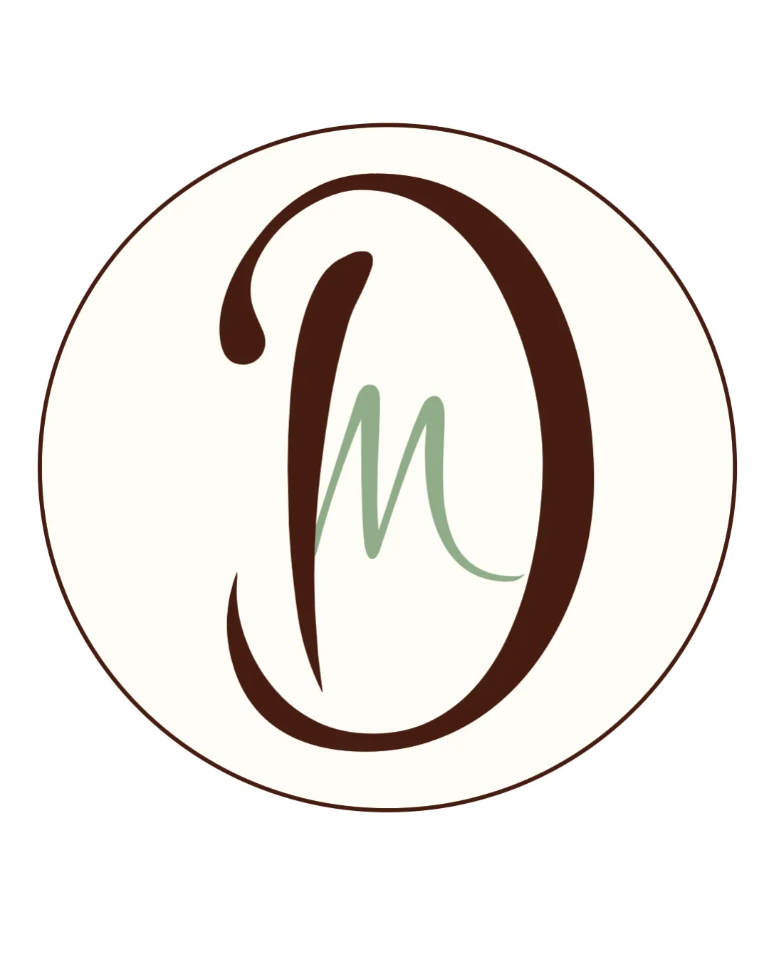 Dm D And M Letters In A Circular Border Monogram Logo Review