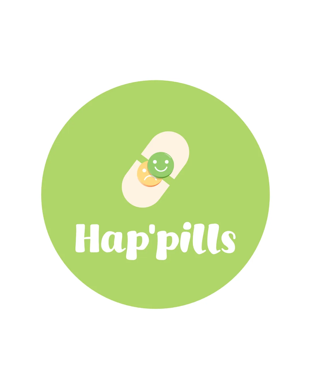 Hap Pills Pill With Smiley Faces Combination Mark Logo Review