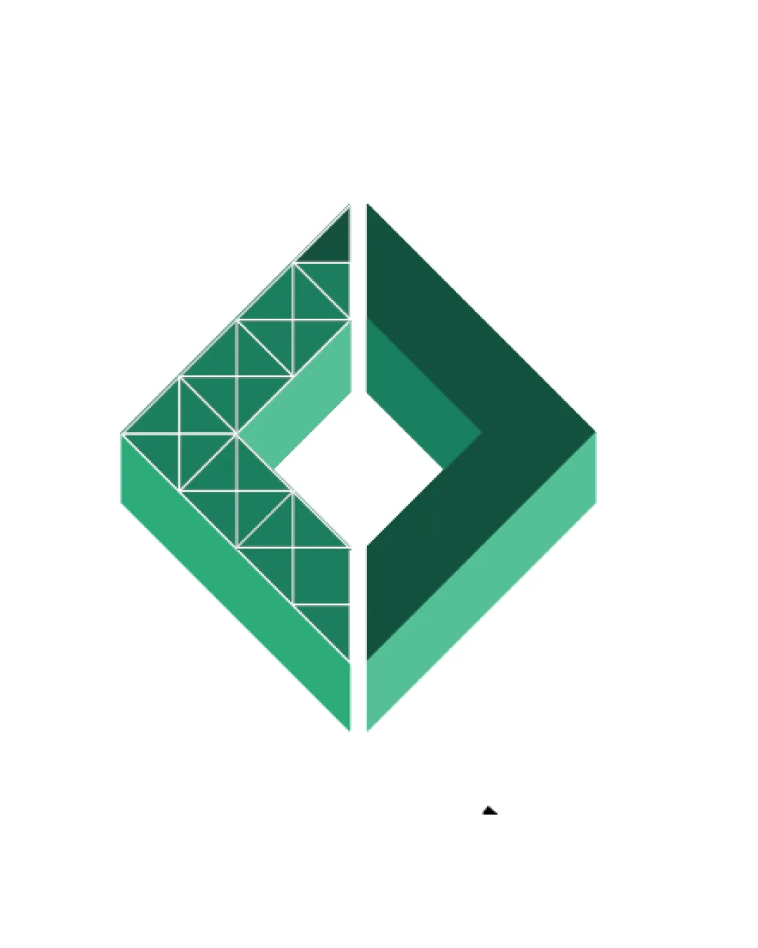 3d Geometric Shape With Triangular Patterns Abstract Symbol Logo Review