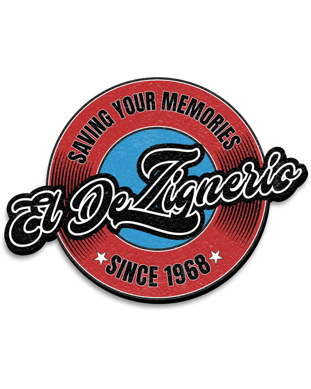 El Dezignero Saving Your Memories Since 1968 Circular Emblem With Text Emblem Logo Review
