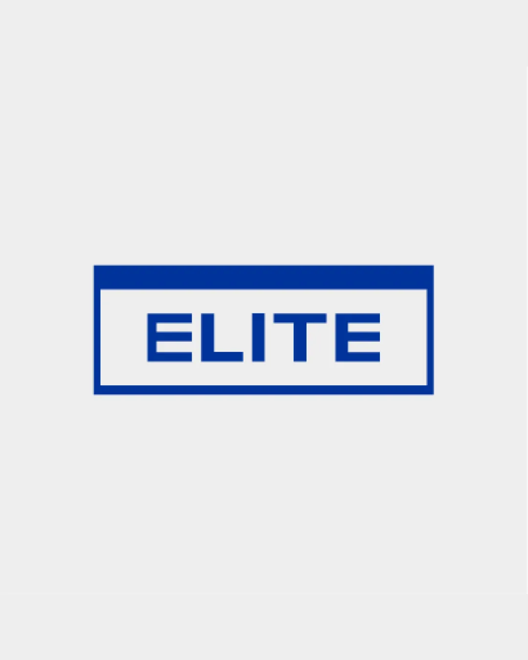 Elite Rectangular Outline Wordmark Logo Review