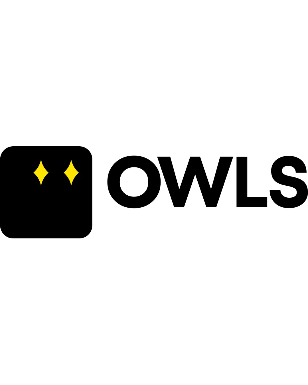 Owls Square With Two Yellow Star Like Shapes Combination Mark Logo Review