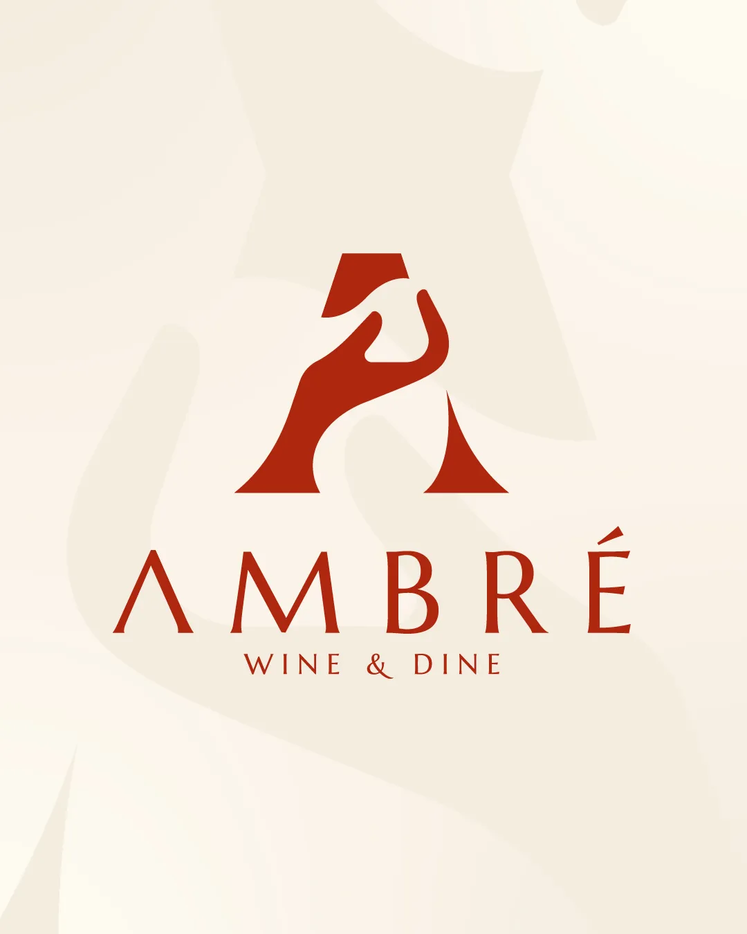 Ambere Wine Dine A With A Hand Holding A Glass Combination Mark Logo Review