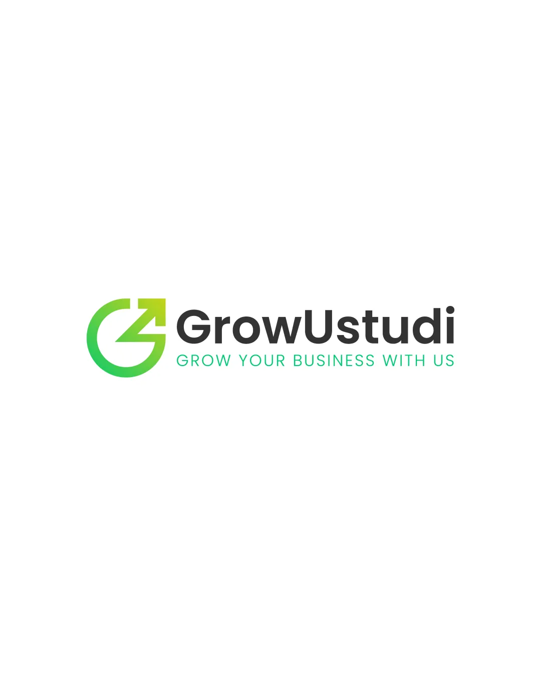 Growustudi Grow Your Business With Us Arrow Shaped Monogram Combination Mark Logo Review