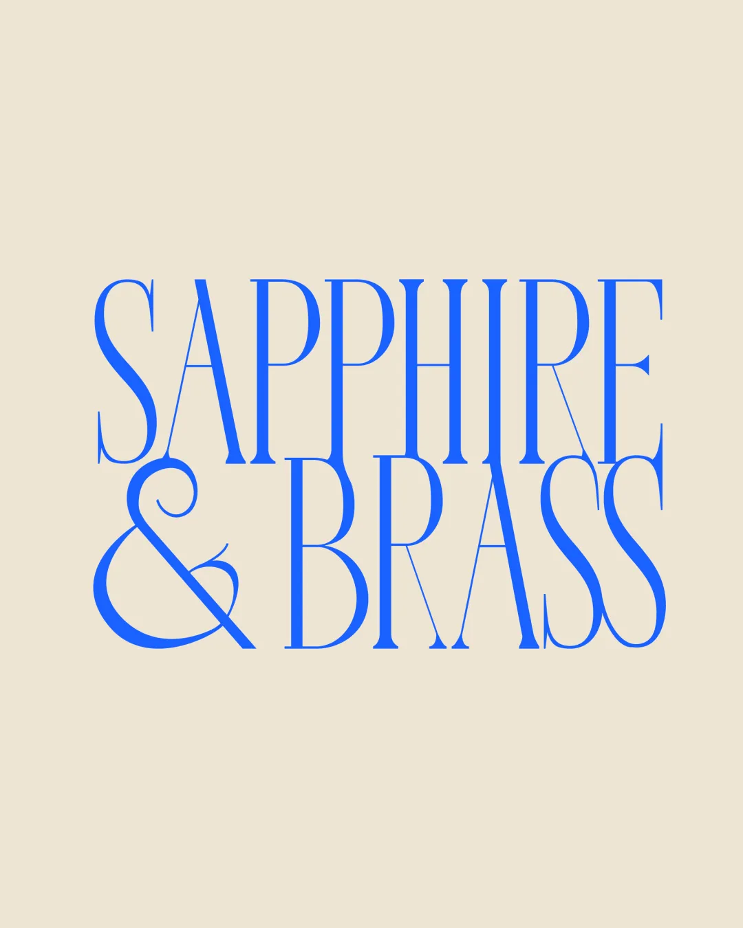 Sapphire Brass Wordmark Logo Review 1