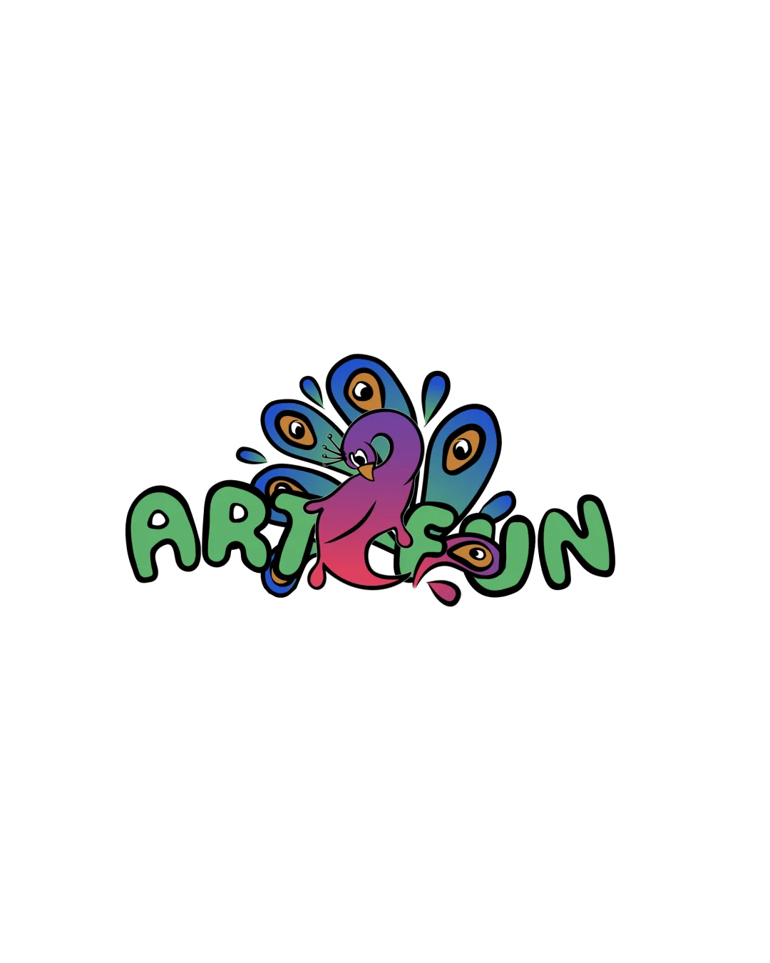 Art Fun Peacock With Colorful Tail Combination Mark Logo Review