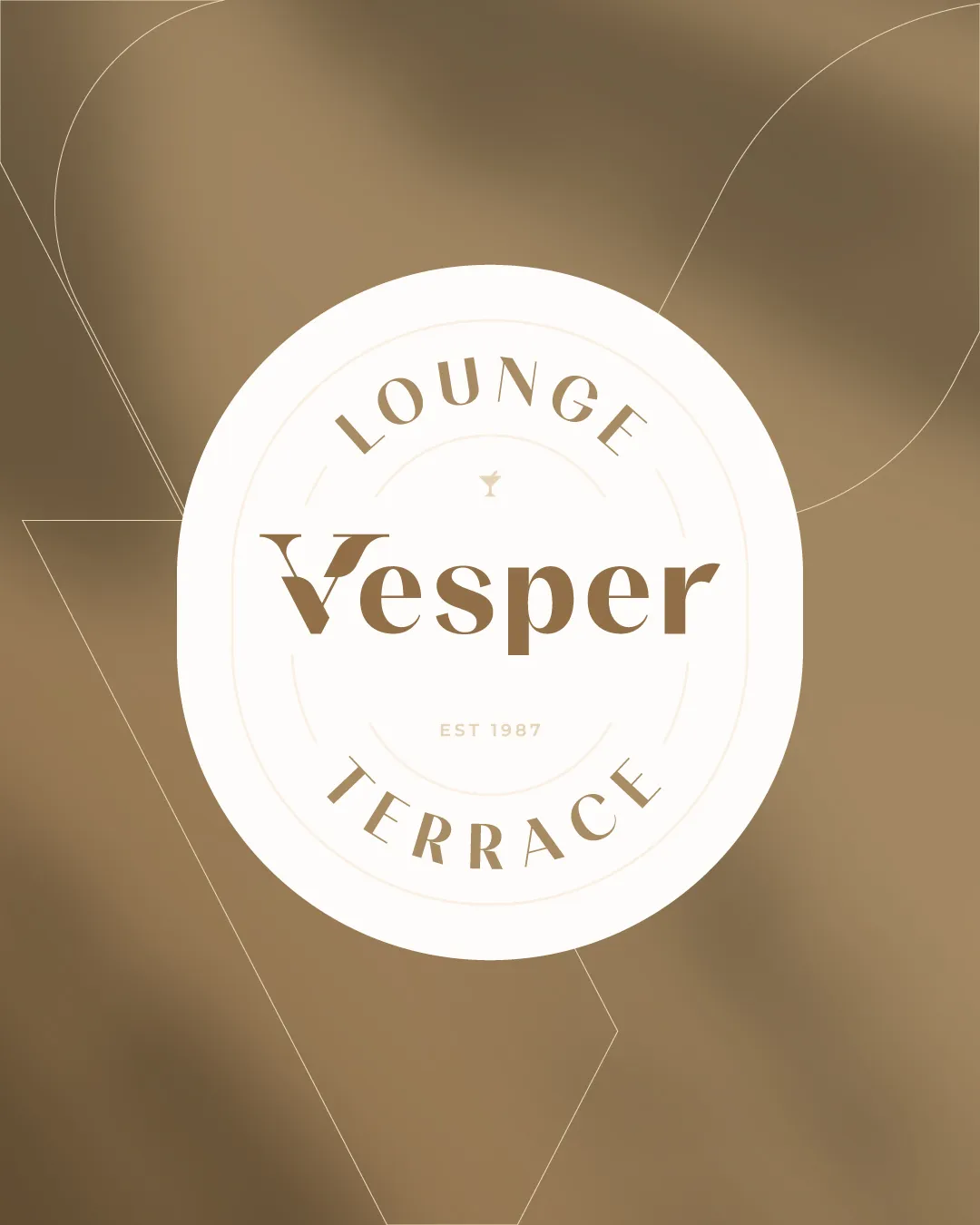 Vesper Lounge Terrace Circular Emblem With Text And Small Martini Glass Icon Emblem Logo Review