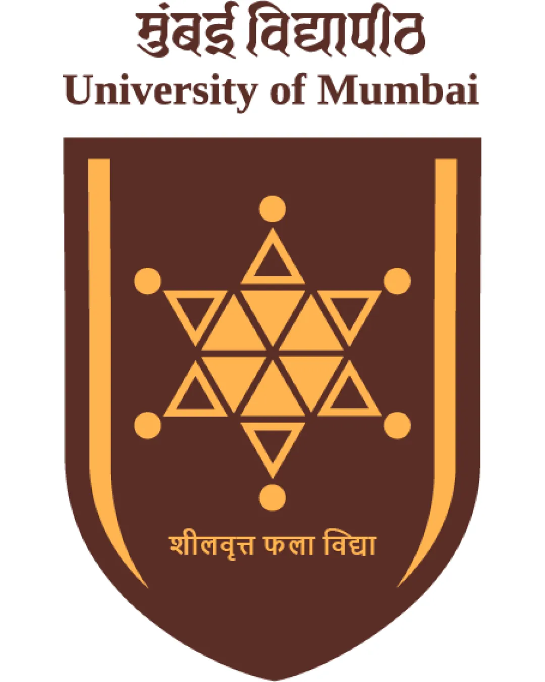 University Of Mumbai Shield With Geometric Star Pattern Emblem Logo Review