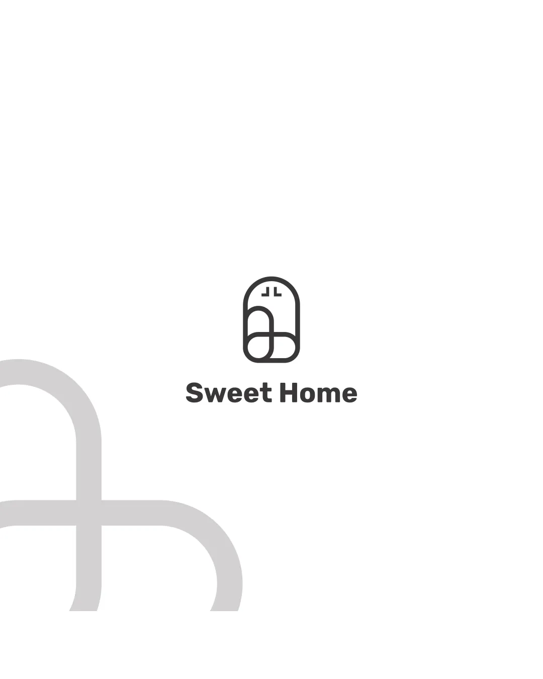 Abstract House Shape With A Keyhole Combination Mark Logo Review