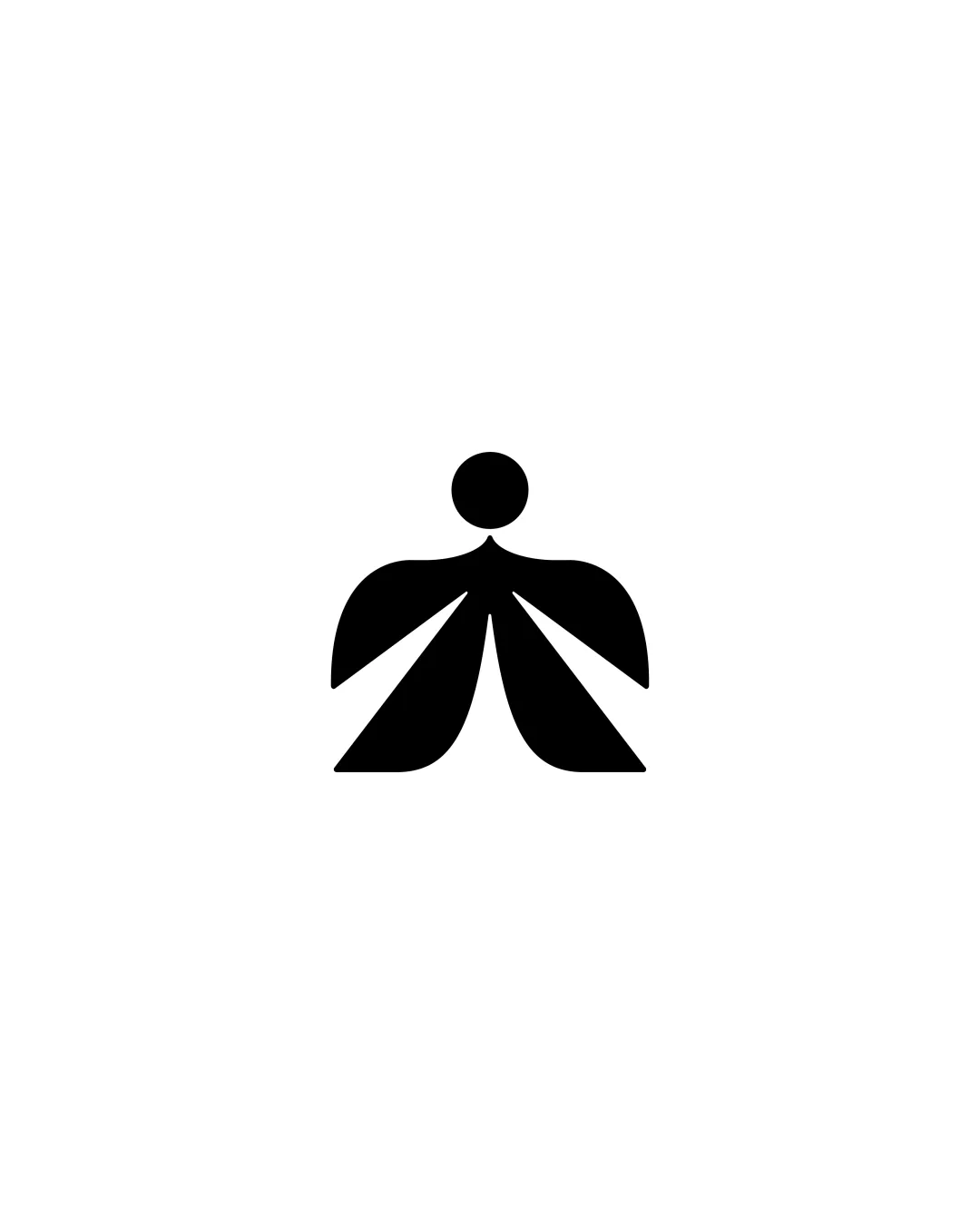 Abstract Human Figure Or Insect Like Shape Symbol Logo Review