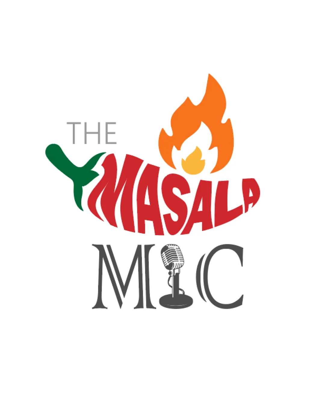 The Masala Mic Chili Pepper Flame Microphone Combination Mark Logo Review