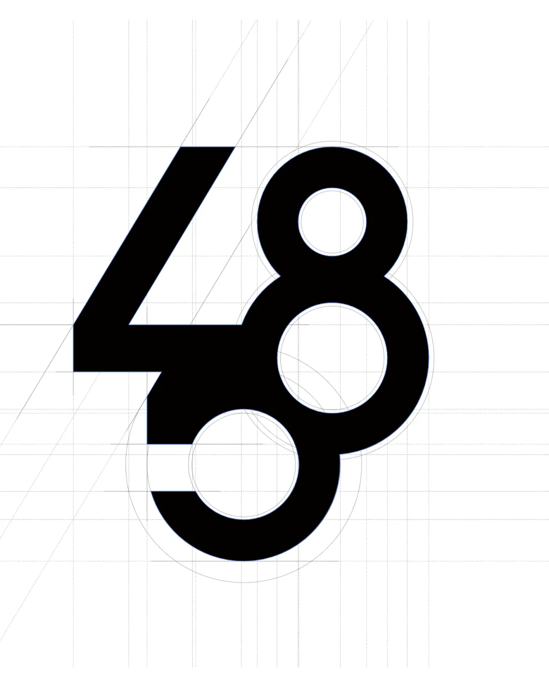 48 48 Number Design Monogram Logo Review