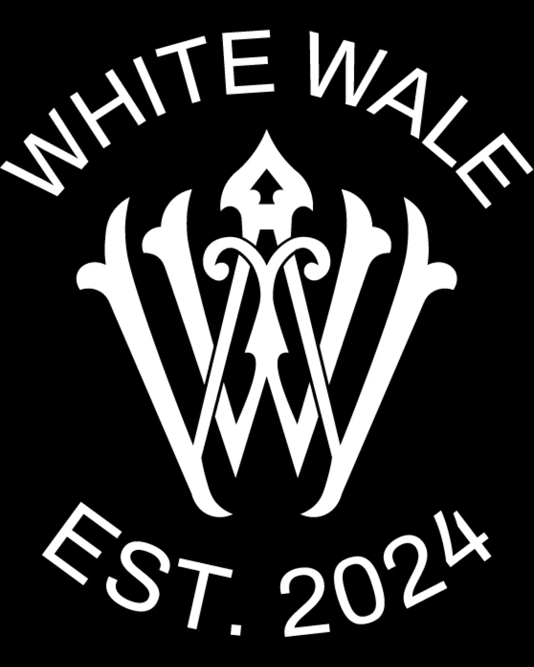 White Wale Est 2024 W Monogram With Ornate Details Monogram Logo Review