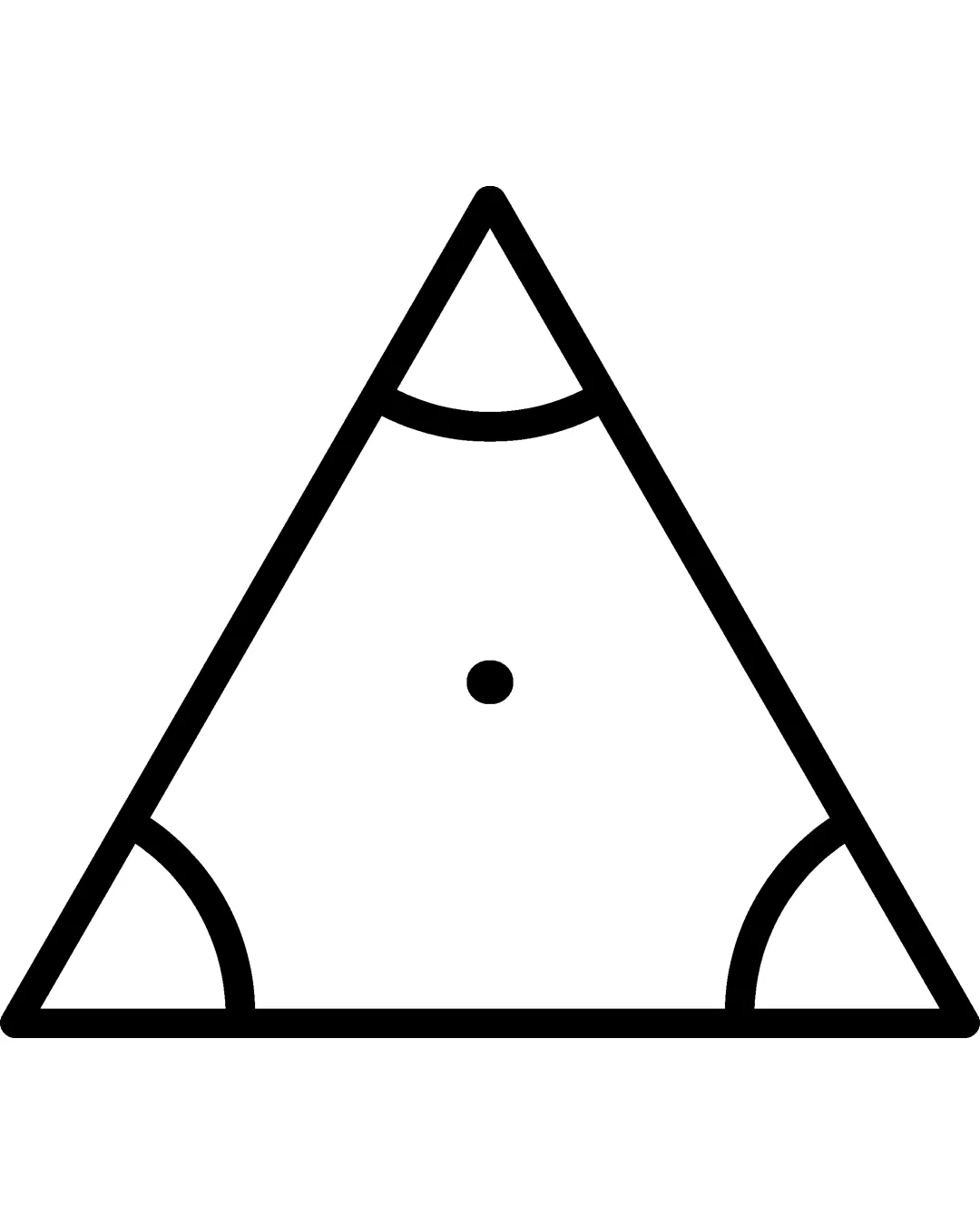 Triangle With Internal Lines Abstract Symbol Minimalist Logo Review