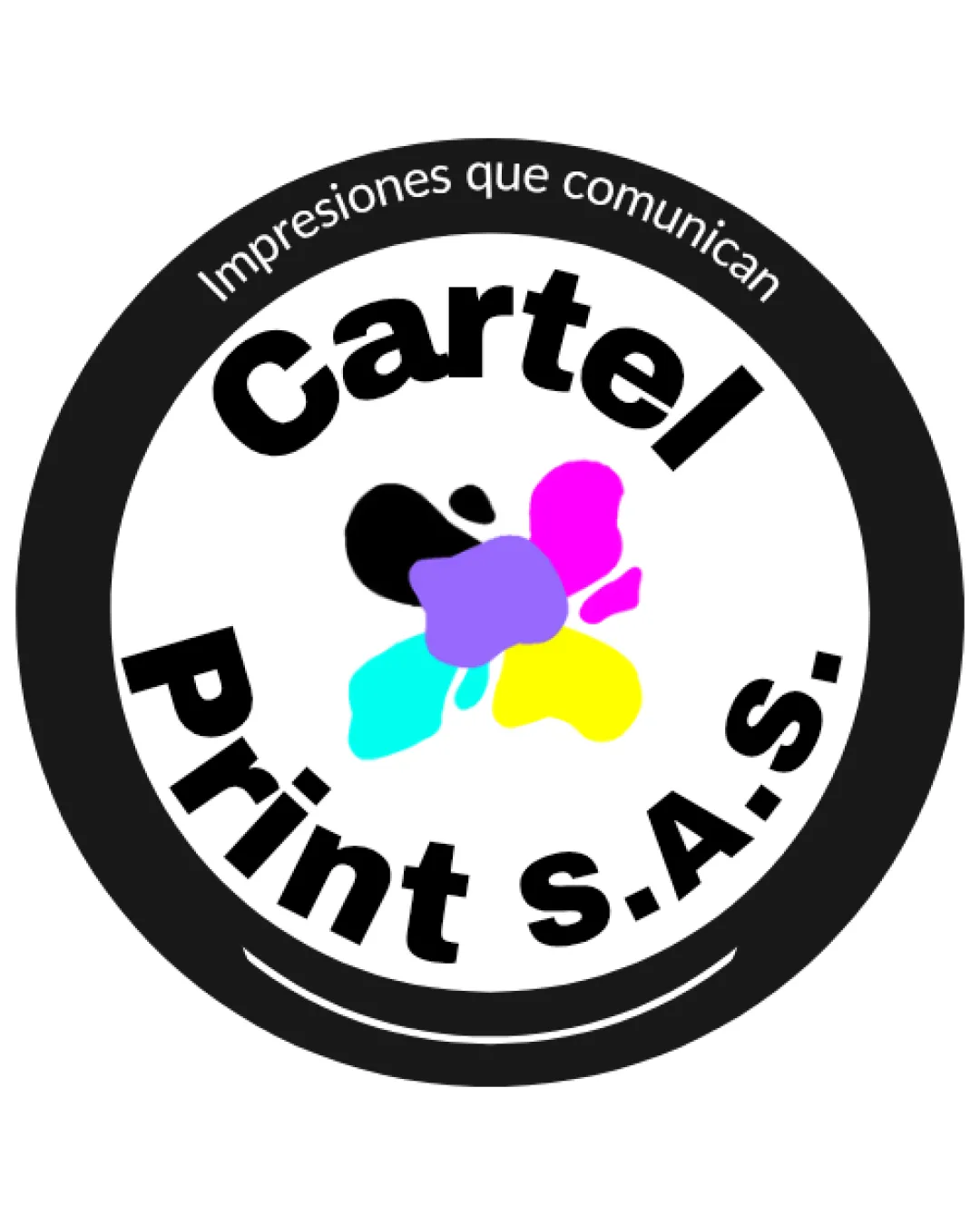 Cartel Print S A S Abstract Cmyk Color Splash Emblem Printing Modern Logo Review