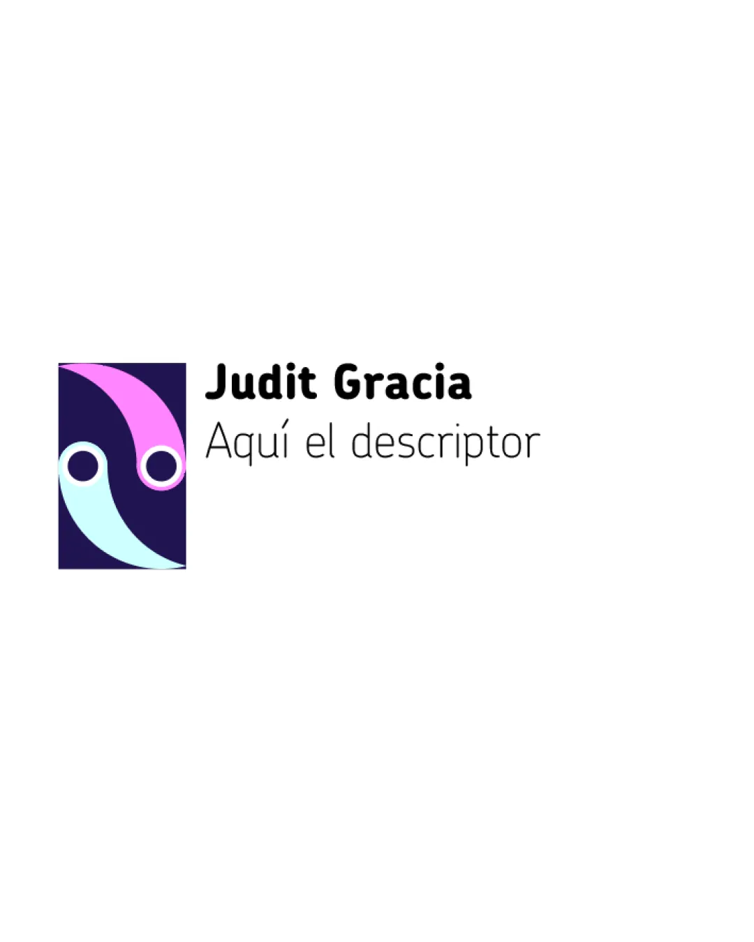Judit Gracia Aqui El Descriptor Abstract Shape Resembling Faces Combination Mark Creative Services Modern Logo Review