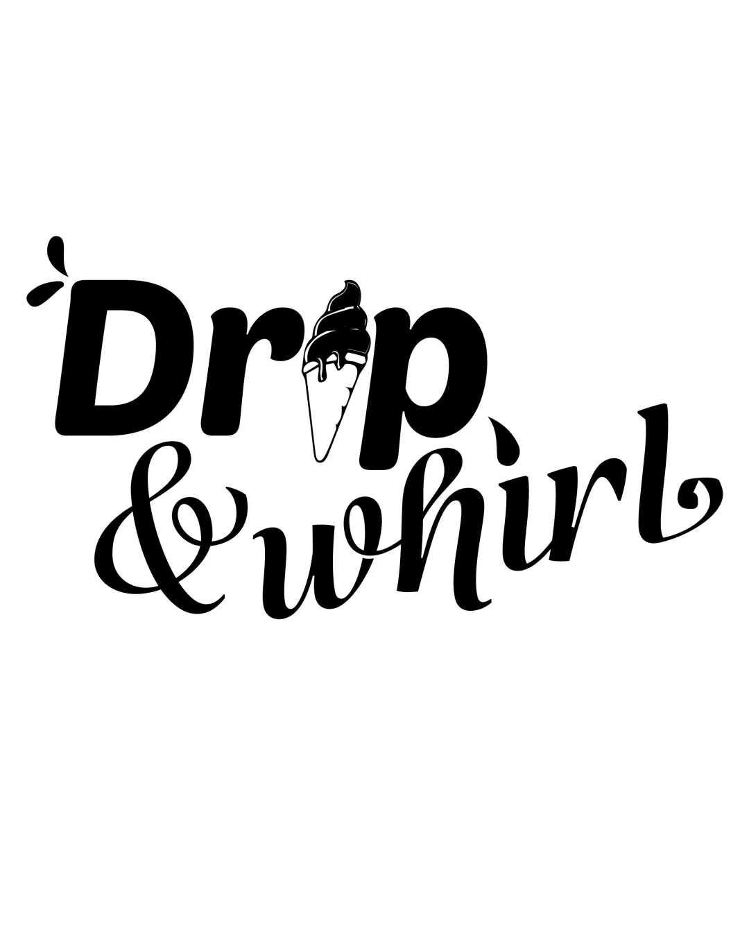 Drip Whirl Ice Cream Cone Integrated In The Letter I Wordmark With Integrated Symbol Ice Cream Or Dessert Shop Playful And Whimsical Logo Review