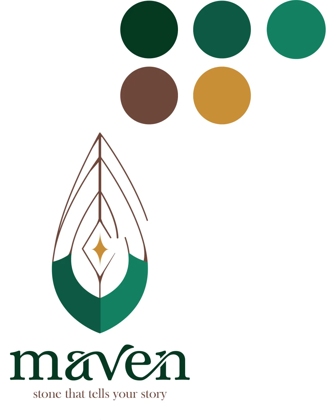 Maven Abstract Gemstone Shape With A Star In Negative Space Combination Mark Jewelry Modern Logo Review