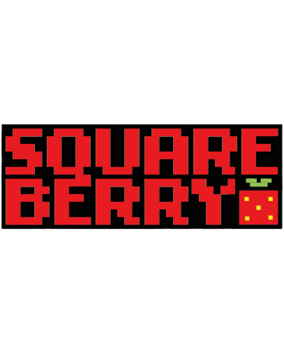 Square Berry Pixelated Strawberry Next To Text Combination Mark Gaming Or Digital Entertainment Pixel Art Logo Review