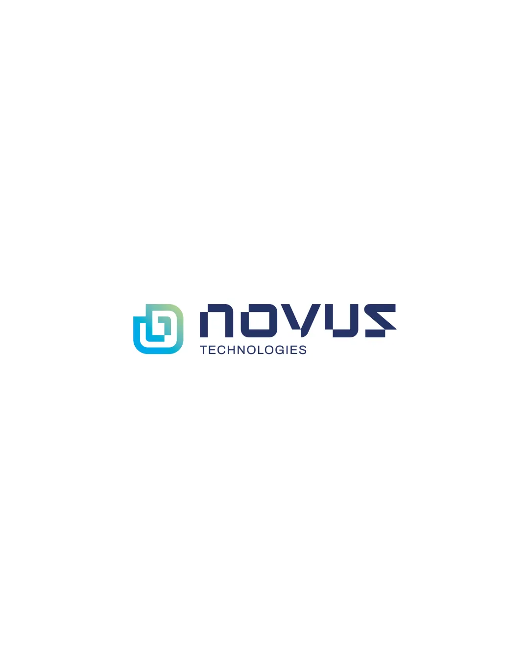 Novus Technologies Interlocking Square Symbol Combination Mark Technology Modern Logo Review