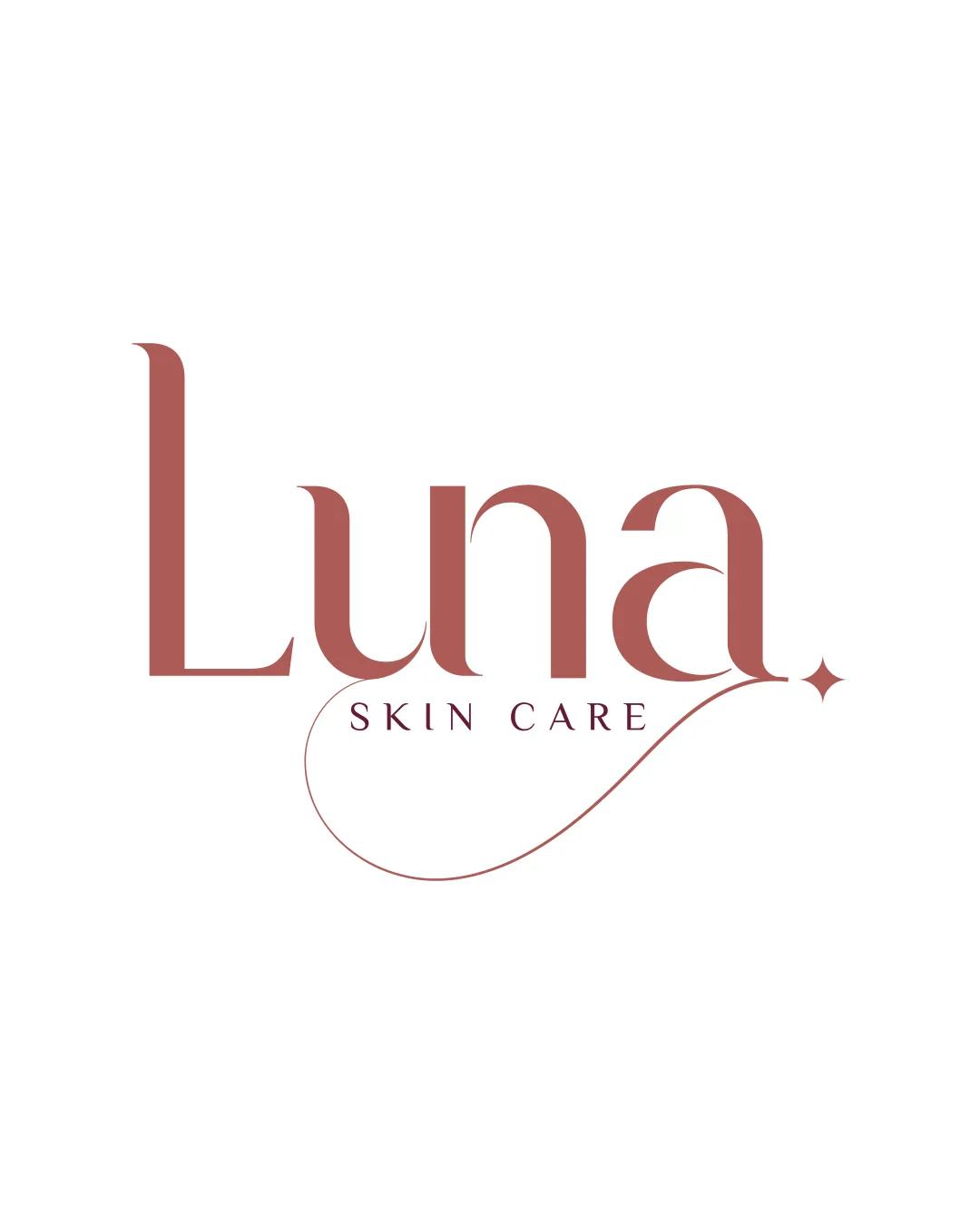 Luna Skin Care Star Like Embellishment Wordmark Cosmetics Modern Serif Logo Review
