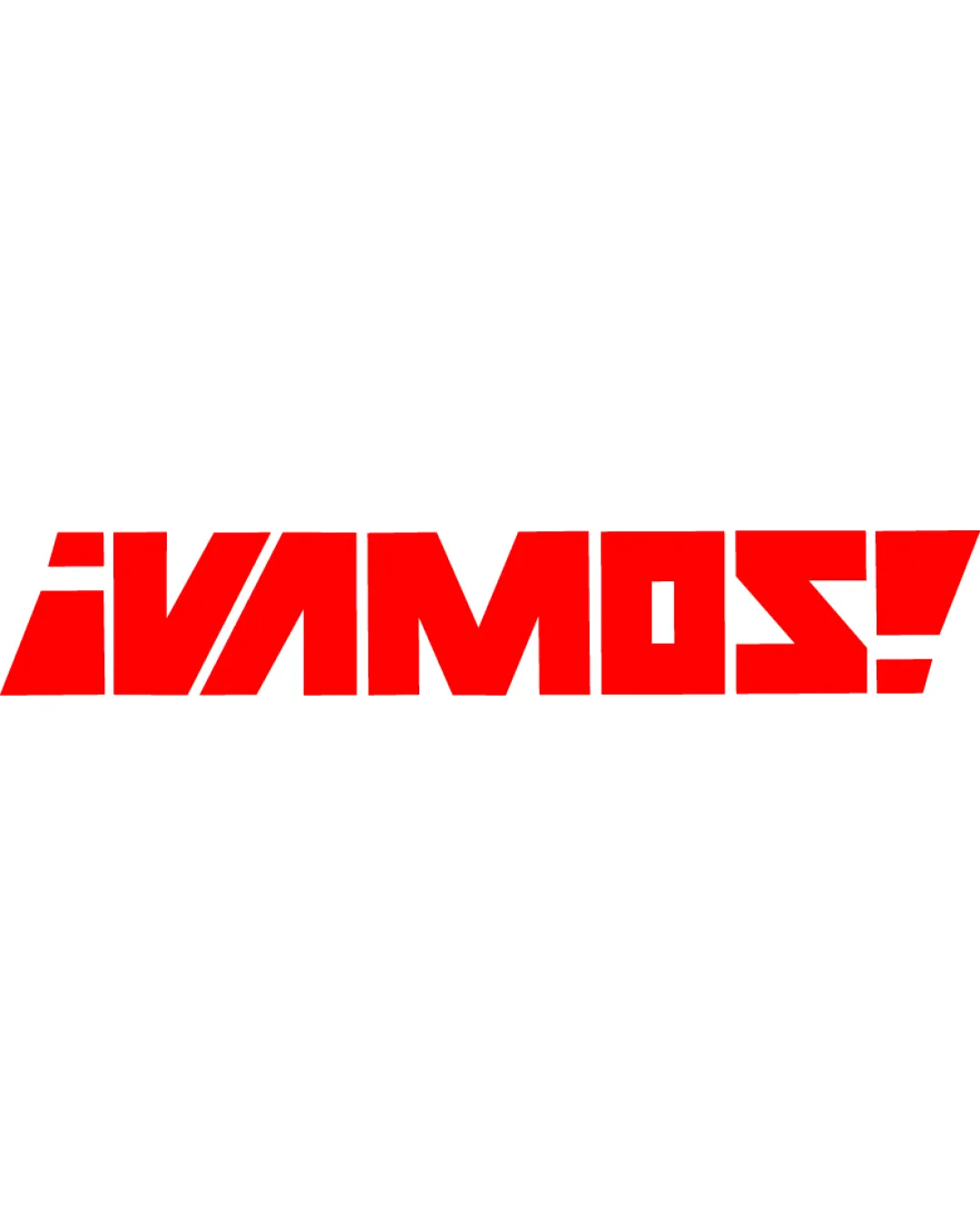 Vamos Custom Geometric Wordmark Exclamation Mark Stylized Text Wordmark Entertainment Bold Geometric Angular Modern Logo Review