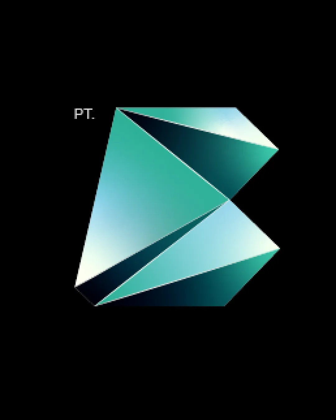 Pt Geometric Crystal Like Letter B Lettermark Technology Futuristic 3d Gradient Faceted Logo Review
