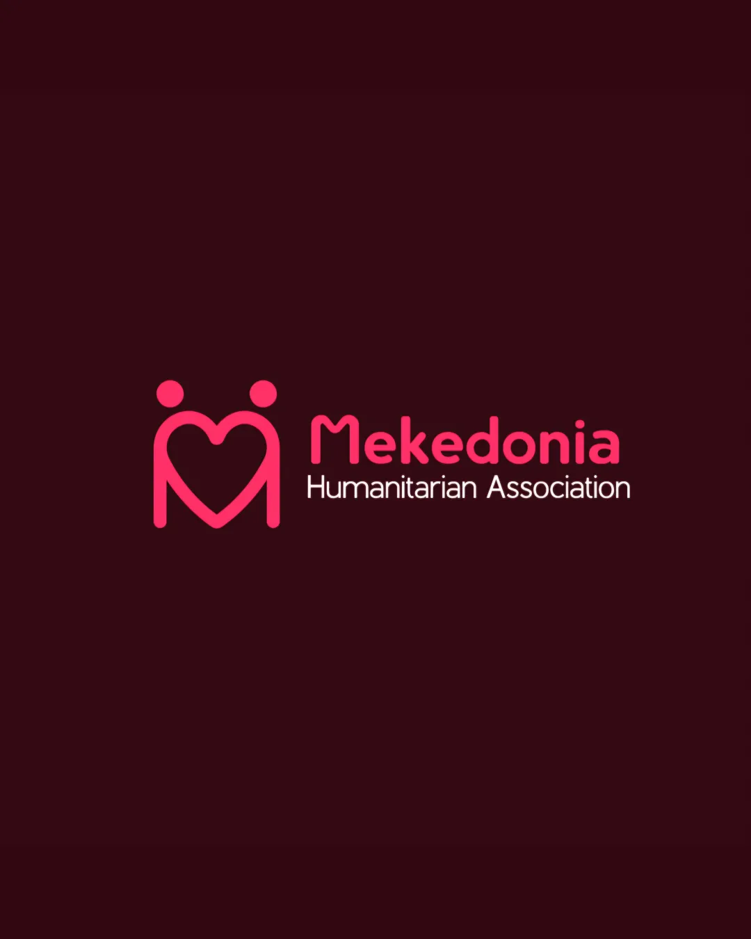 Mekedonia Humanitarian Association Heart Shaped Outline Formed By Two Figures Representing Unity Or Care Combination Mark Nonprofit Modern Friendly Minimalistic Logo Review