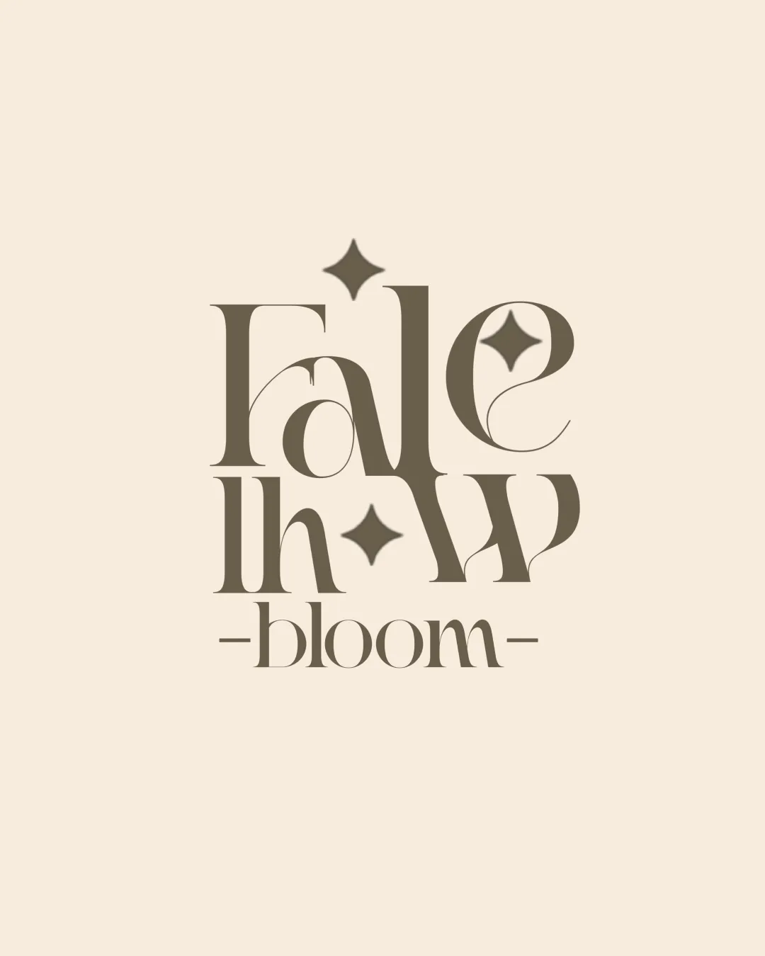 Fale How Bloom Star Shaped Sparkles Integrated Between Words Wordmark With Decorative Elements Floral Vintage Ornate Serif Logo Review