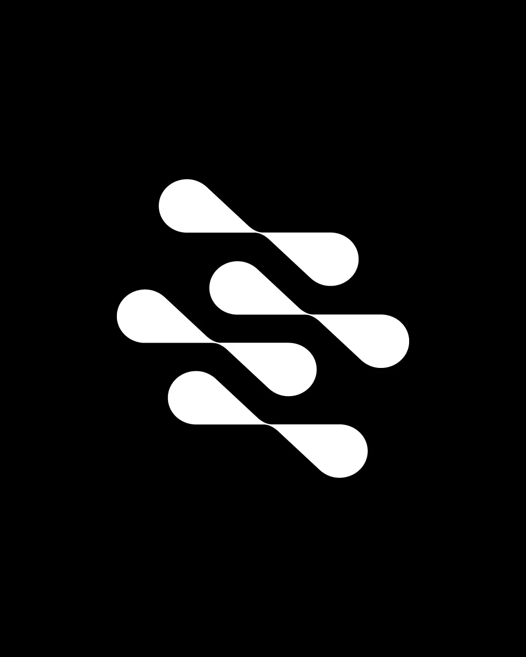 Abstract Interconnected Lines With Rounded Ends Forming An S Shape Abstract Symbol Technology Minimalist Geometric Logo Review
