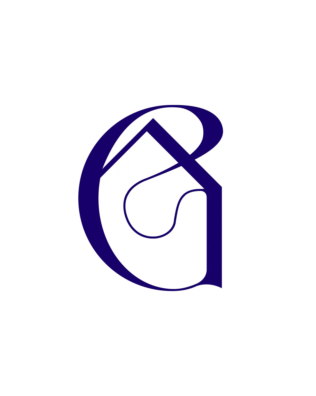 G Uppercase G With House Roof Integrated Monogram Lettermark Real Estate Minimalist Geometric Logo Review