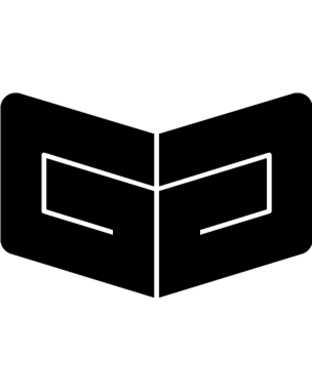 Stylized Open Book Or Letter M Monogram Logomark Education Minimal Geometric Logo Review