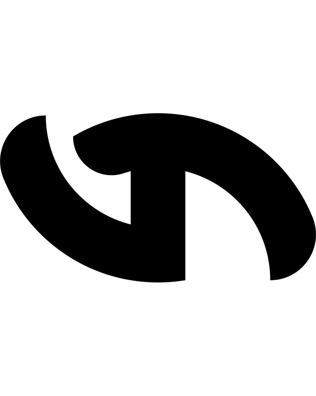 Abstract Eye Shape Stylized With Bold Black Curves Logomark Technology Minimal Geometric Logo Review