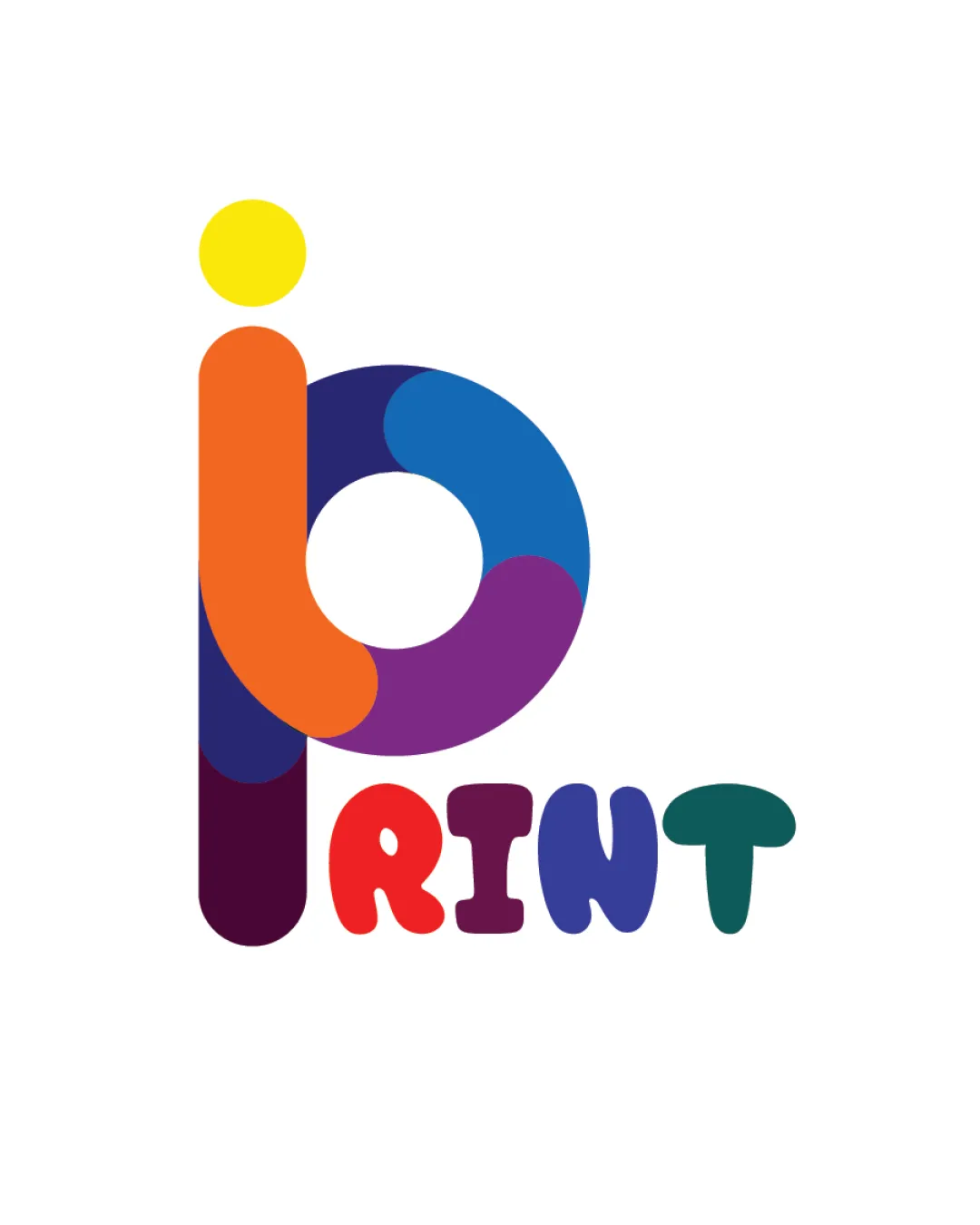 Print Playful Lowercase I And P Monogram Forming An Abstract Logomark Above The Wordmark Combination Mark Printing Playful Geometric Colorful Rounded Logo Review