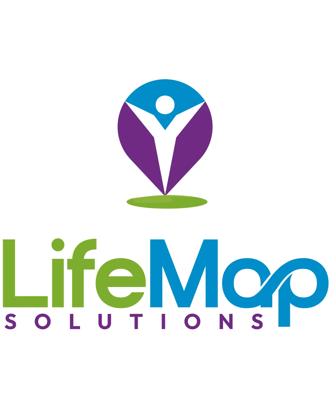 Lifemap Solutions Abstract Map Pin With Human Figure And Open Arms Combination Mark Healthcare Modern Geometric Playful Logo Review