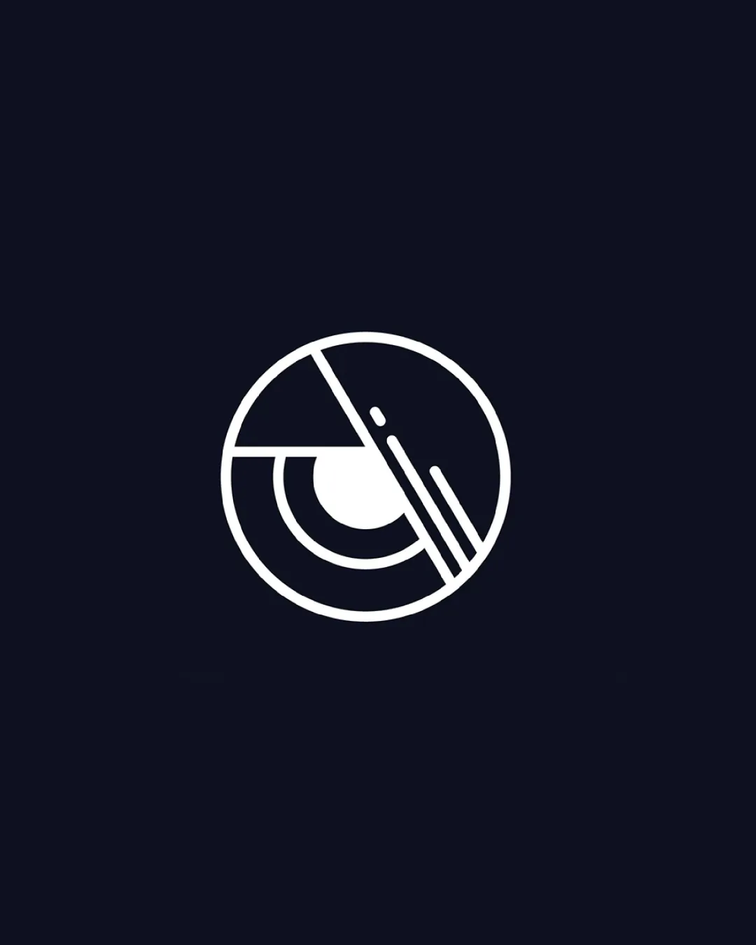 Abstract Circular Mark With Intersecting Lines And Segmented Arcs Abstract Symbol Technology Minimalist Geometric Logo Review