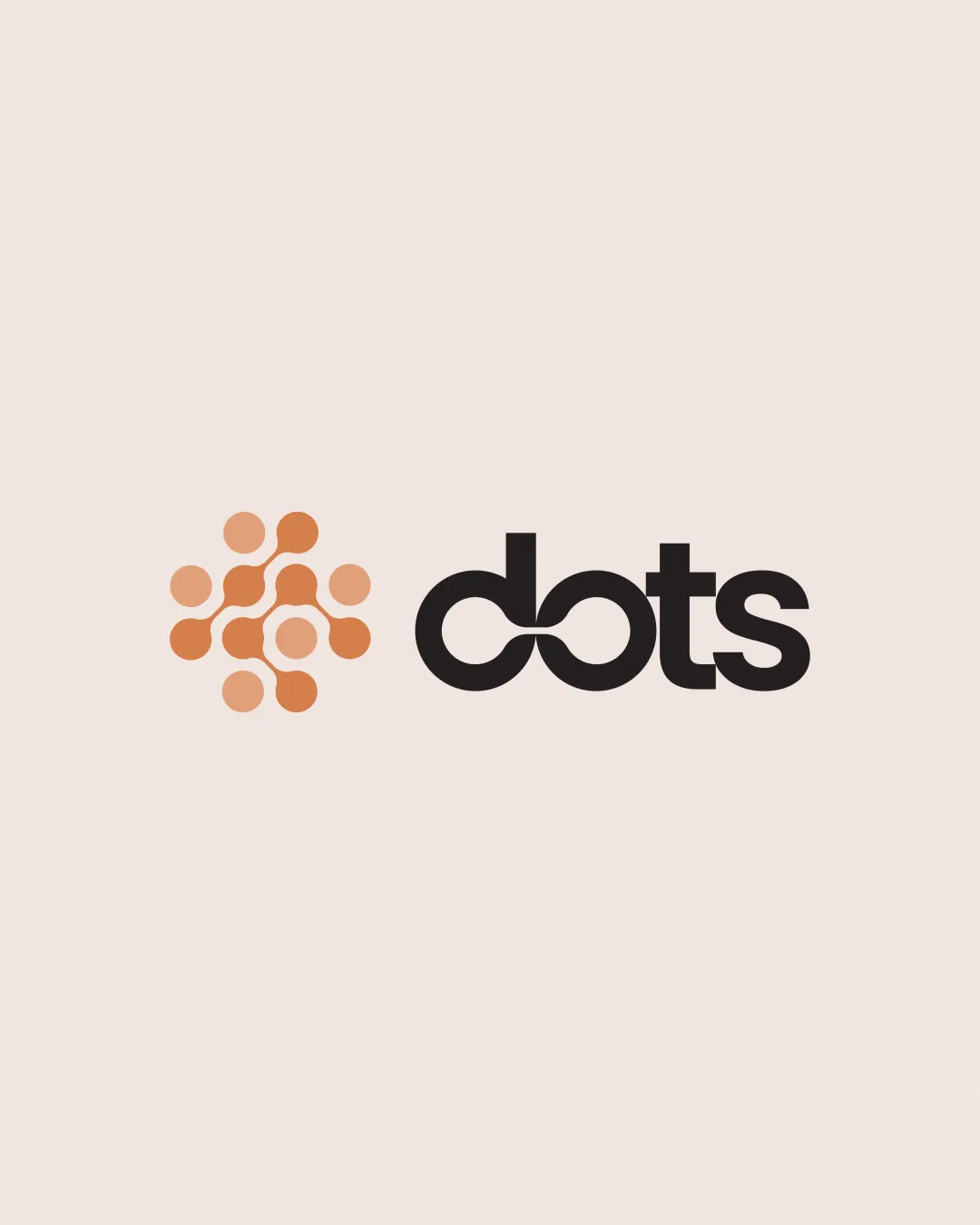 Dots Cluster Of Interconnected Orange