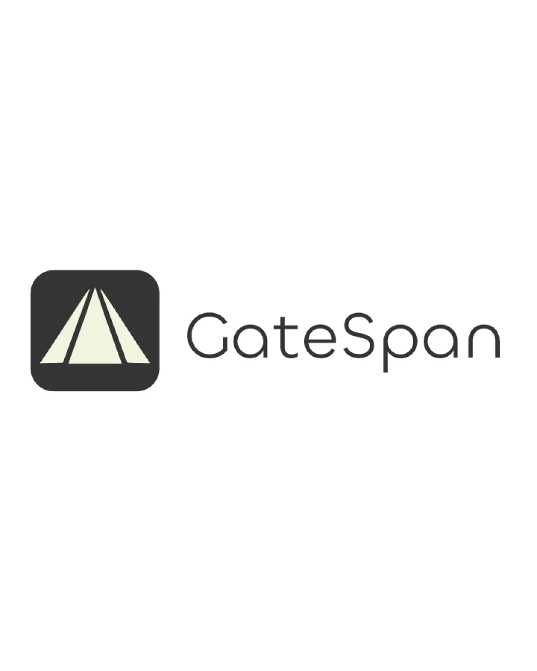 Gatespan Abstract Triangular Structure Resembling A Span Placed In A Rounded Square Combination Mark Technology Minimalist Geometric Logo Review
