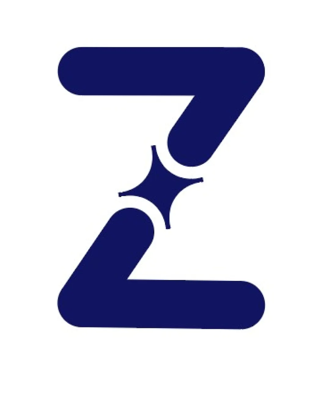 Z Stylized Letter Z With Rounded Corners And A Central Star Shaped Cutout Monogram Technology Modern Minimalist Geometric Logo Review