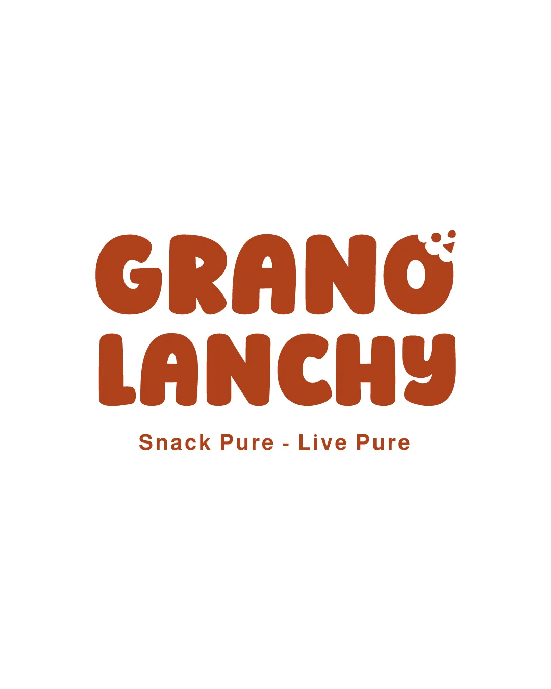 Grano Lanchy Snack Pure Live Pure Grain Seed Like Dots Suggesting A Playful Healthy Touch On The O Wordmark With Illustrative Accent Food Playful Bold Rounded Logo Review