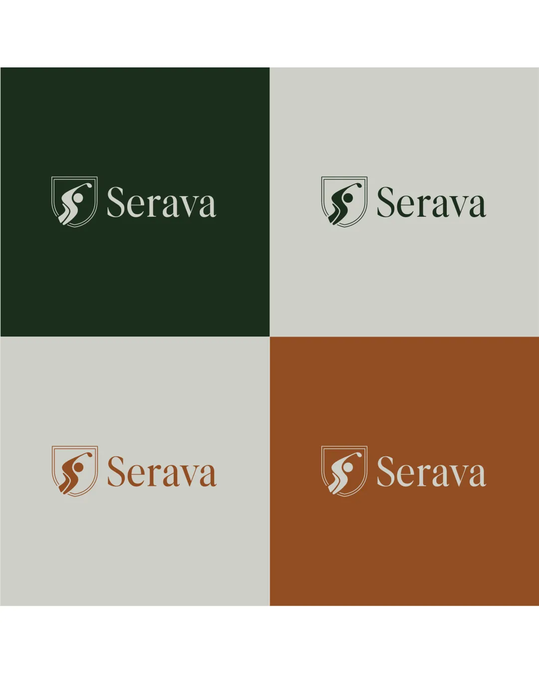 Serava Abstract Shield With Flowing S Path And Dot Element Combination Mark Healthcare Modern Minimal Heraldic Inspired Logo Review