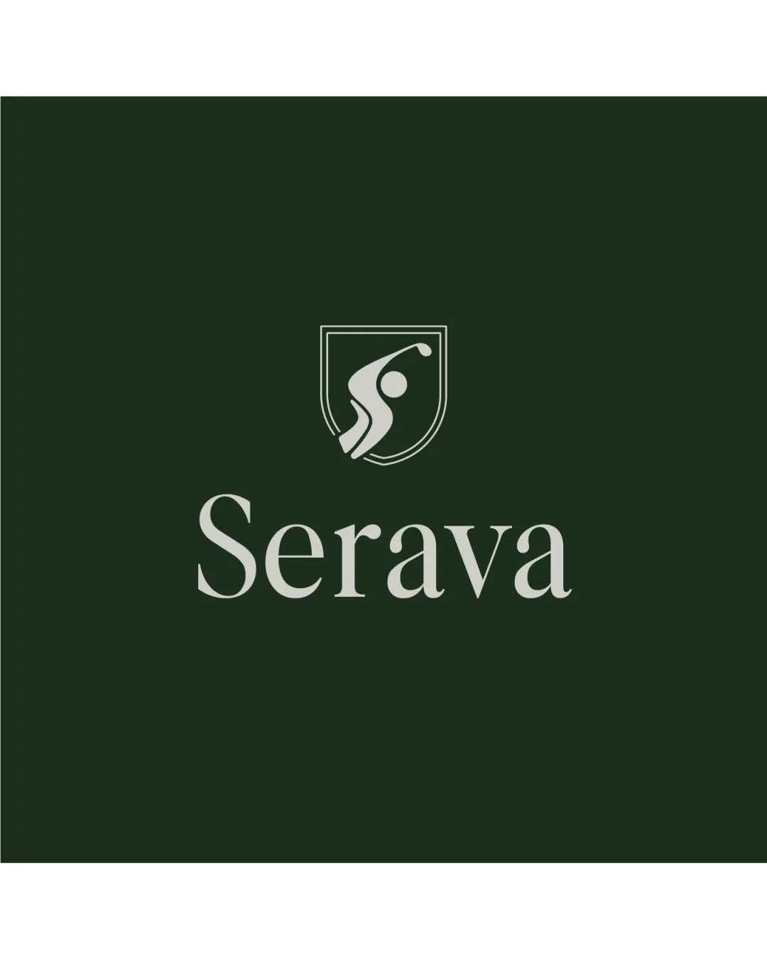 Serava Abstract Human Figure Swinging A Golf Club Inside A Shield Combination Mark Sports Minimalist Emblematic Logo Review