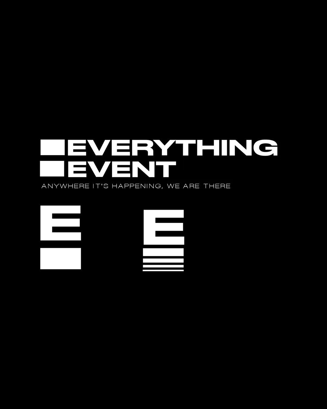 Everything Event Square With Bold E Monograms Horizontal Bars Combination Mark Events Modern Geometric Minimal Logo Review