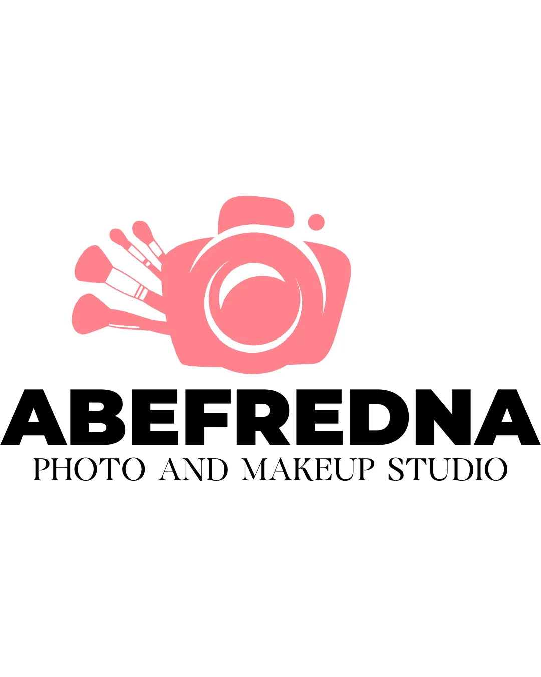 Abefredna Photo And Makeup Studio Abstract Camera Merged With Makeup Brushes Combination Mark Beauty Modern Illustrative Logo Review