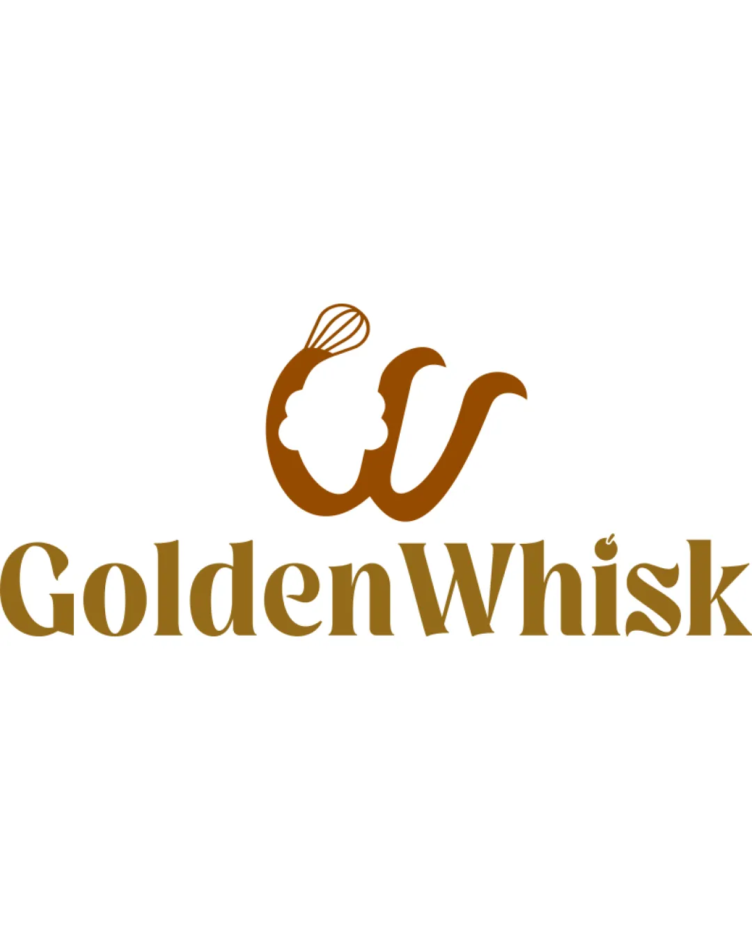 Goldenwhisk Monogram W With A Chef Hat And Whisk Integrated Combination Mark Food Playful Illustrative Typographic Logo Review