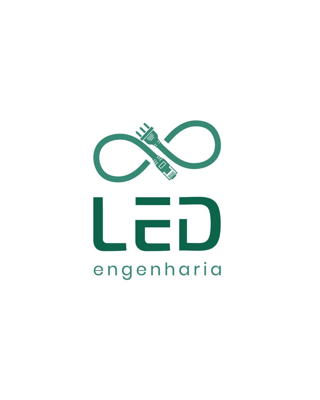 Led Engenharia Infinity Symbol Formed By Two Network Cables Crossing Combination Mark Engineering Modern Minimal Logo Review