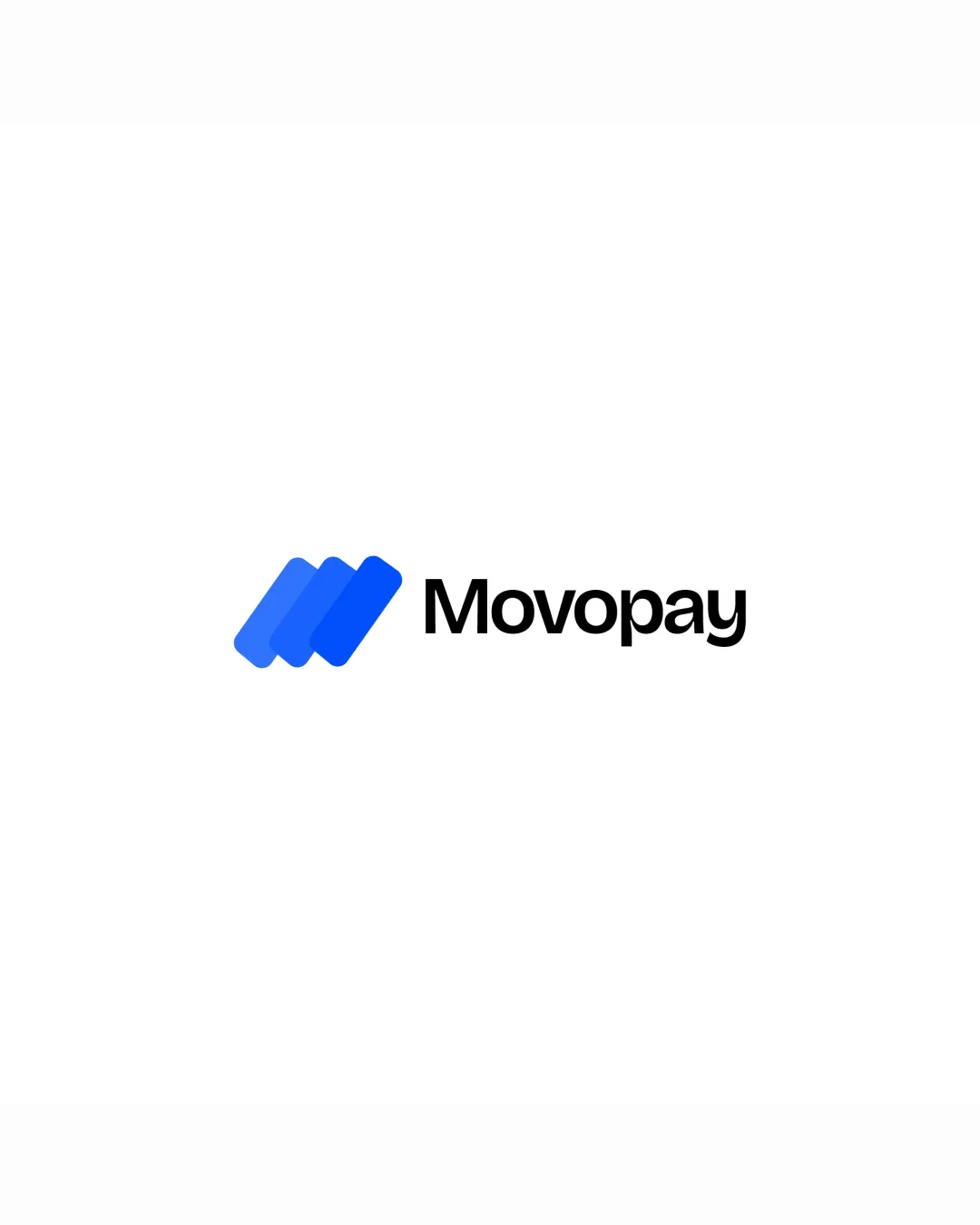 Movopay Three Overlapping Blue Parallelograms Implying Motion Or Layers Combination Mark Finance Modern Geometric Minimal Logo Review