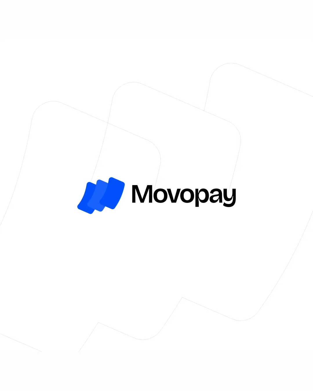 Movopay Two Overlapping Stylized Card Shapes Combination Mark Finance Modern Minimalistic Logo Review