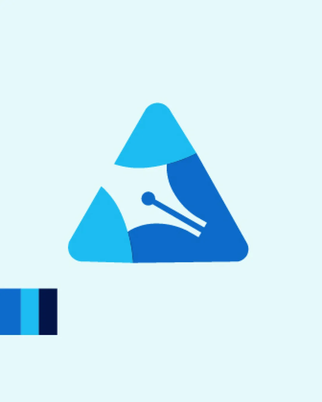 Triangular Shape With A Negative Space Pen Nib Abstract Symbol Design Flat Geometric Modern Logo Review