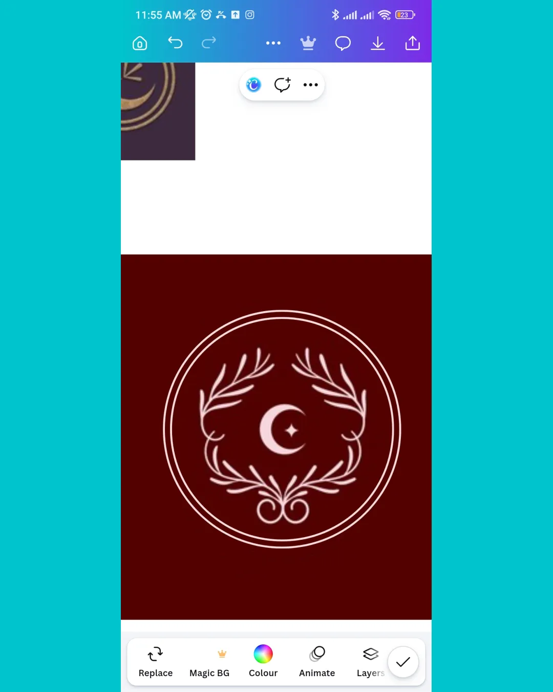 Crescent Moon Five Pointed Star Laurel Wreath Double Circular Border Emblem Government Ornamental Traditional Minimalist Linework Logo Review